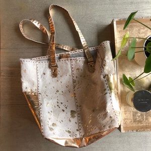 Calf Hair and Leather Tote
